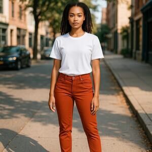 NWT Anatomie Luisa Pants Women Medium Orange Comfortable Lightweight Travel $248